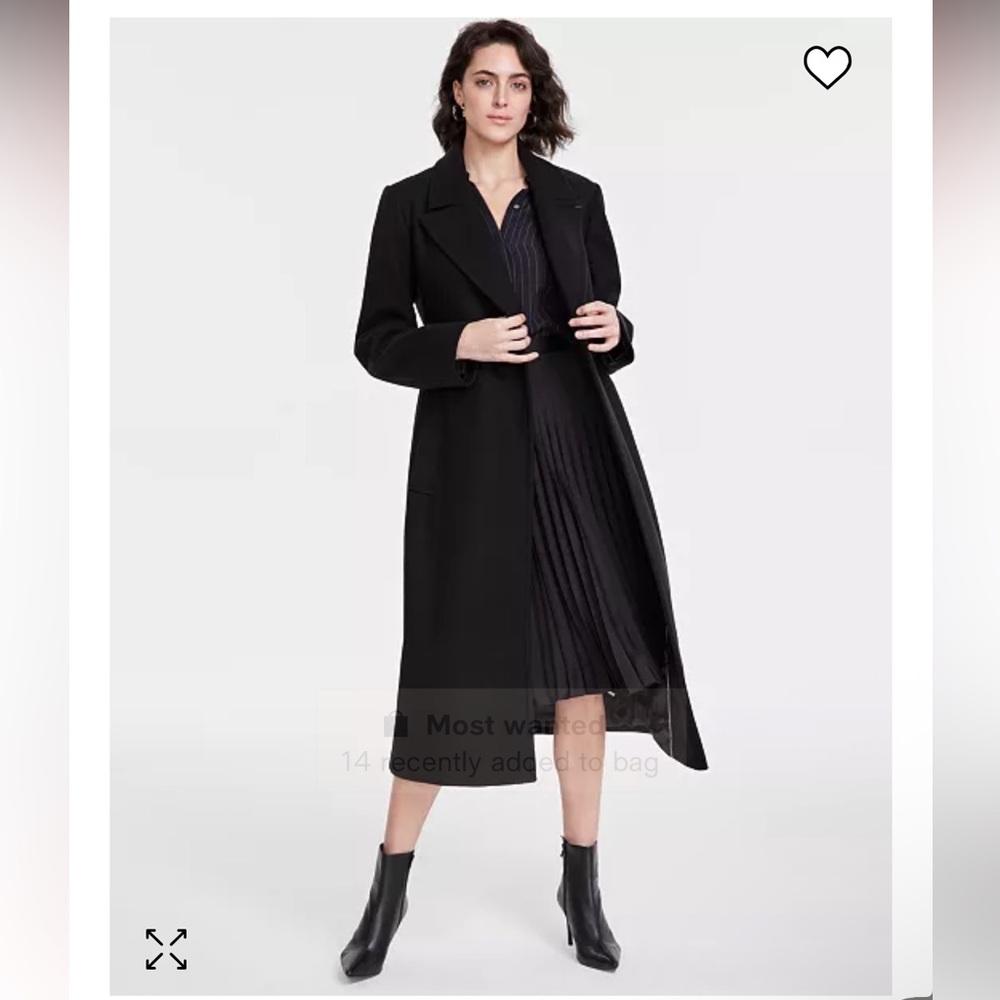DKNY
Women's Notched-Collar Double-Breasted Wrap Coat
